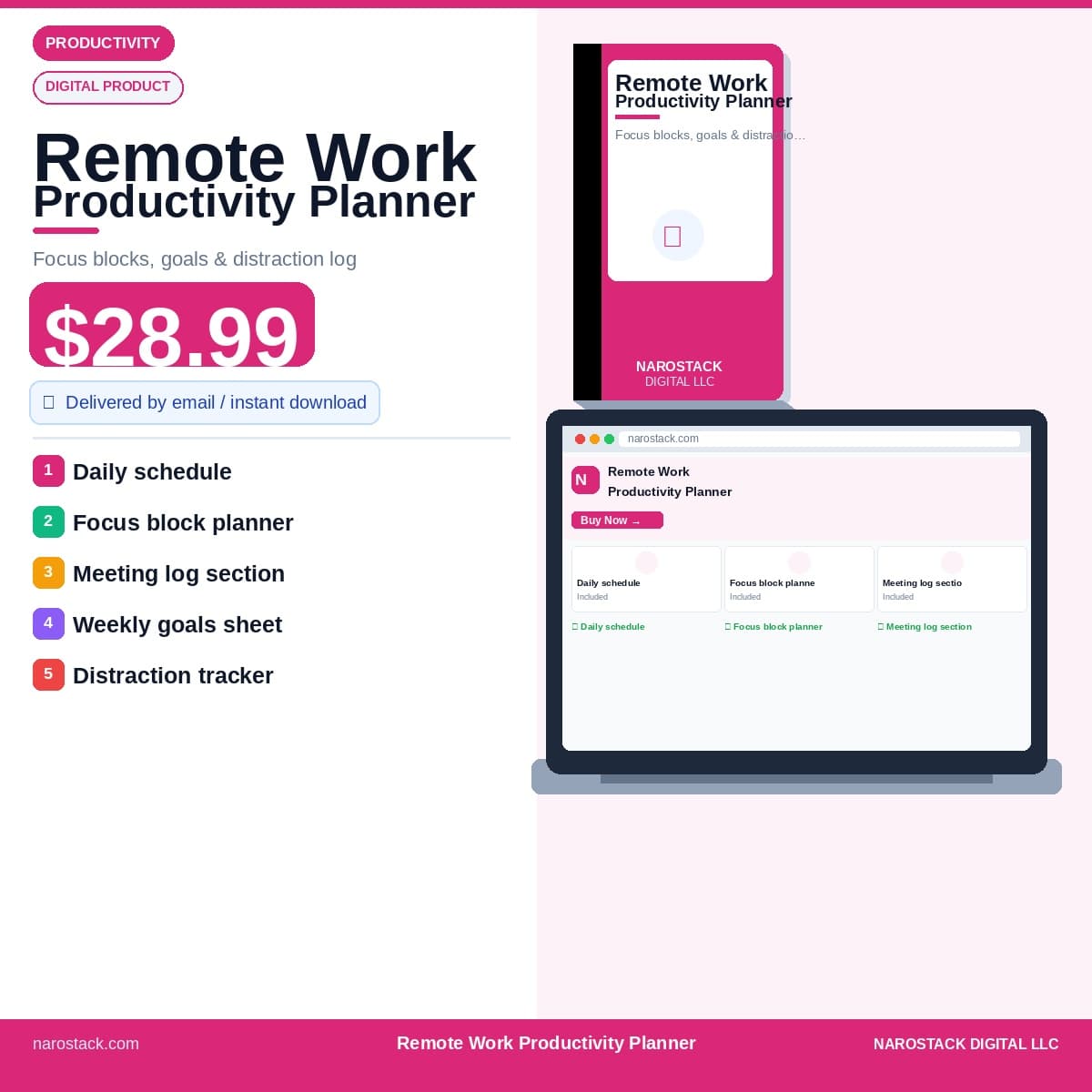 Remote Work Productivity Planner